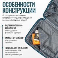 Чемодан-спиннер DoubleW Nexo (S, синий)