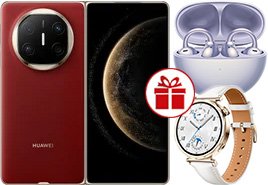 

Телефон Huawei Mate X6 ICL-LX9 12GB/512GB (красный) + наушники FreeClip + умные часы Watch GT 5 41 мм (белый)