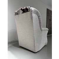 Интерьерное кресло Асмана Анна-1 (цветок крупн коричневый/рогожка)