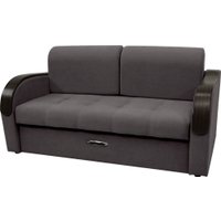 Диван Сириус Лидер-1 НПБ 185x110 (Eva 24 велюр темно-серый)