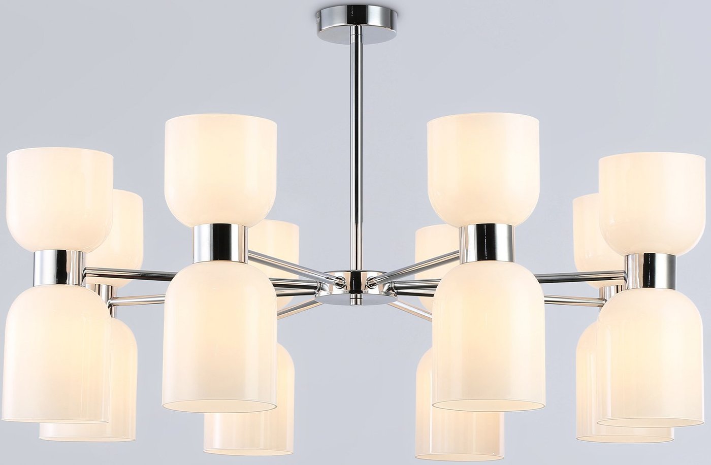 Подвесная люстра Ambrella light LH56085/16 СH/FR (хром/белый матовый)