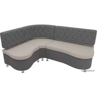 Угловой диван Лига диванов Вегас 105185 (левый, бежевый/серый)