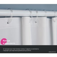 Шторка-занавеска для ванны IDDIS P02PE18i11 (белый)