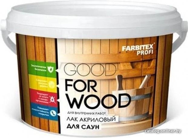 Лак Farbitex Profi Wood для саун акриловый 2.5 л (матовый)