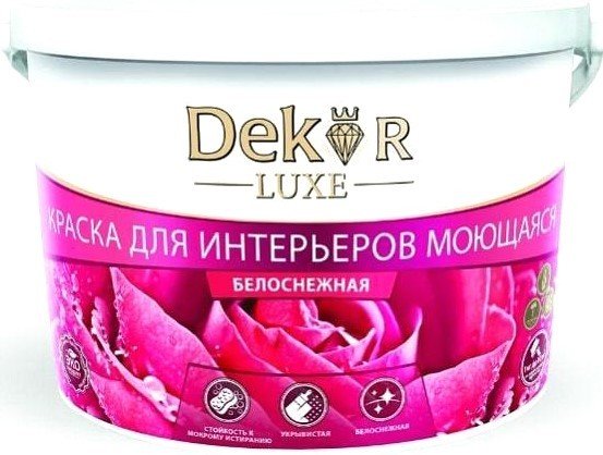 

Краска Dekor ВД-АК 216 для интерьера 25 кг (белоснежный)