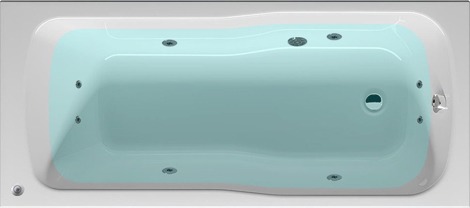 Ванна Whirlpool Model-D Shower 170x75 с массажем B048001005H (белый)