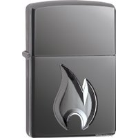 Зажигалка Zippo Armor High Polish Black Ice Flame Design 29928