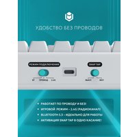Клавиатура IO by Red Square Type 84 Pro g3ms Aquamarine (белый)