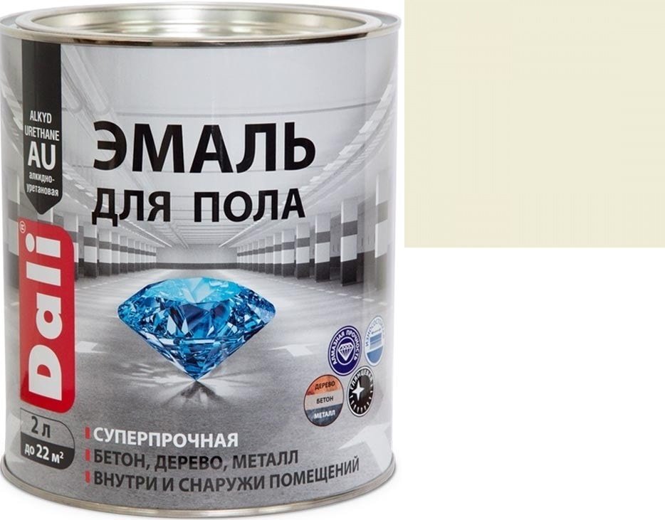 

Эмаль Dali Для пола 2 л (бежевый, RAL 7032)