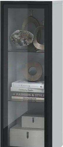 Шкаф распашной MLK Шарлиз с 1 стекл. дв. (Белое сияние)