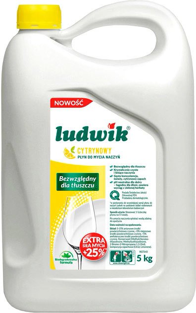 

Средство для мытья посуды Ludwik Лимон 5 л