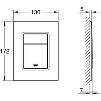 Панель смыва Grohe Skate Cosmopolitan S 37535SH0 (белый) в Бресте
