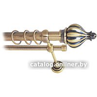 Карниз для штор Lm Decor Купол 145 2р гладкий 25/16мм (антик, 3.2м)
