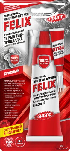  Felix Профессиональный герметик-прокладка 85г (красный) 411040057