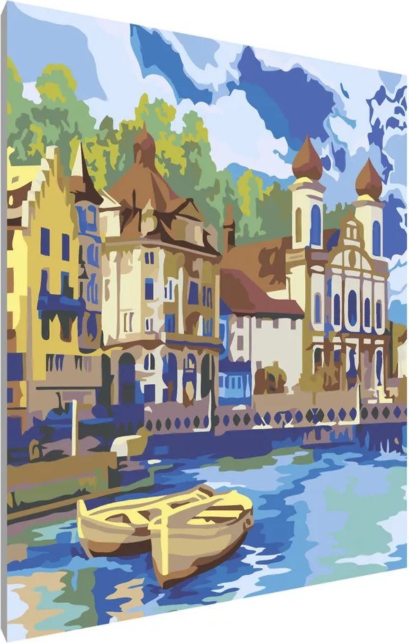 

Картина по номерам PaintLine Прибрежный город PL-00032