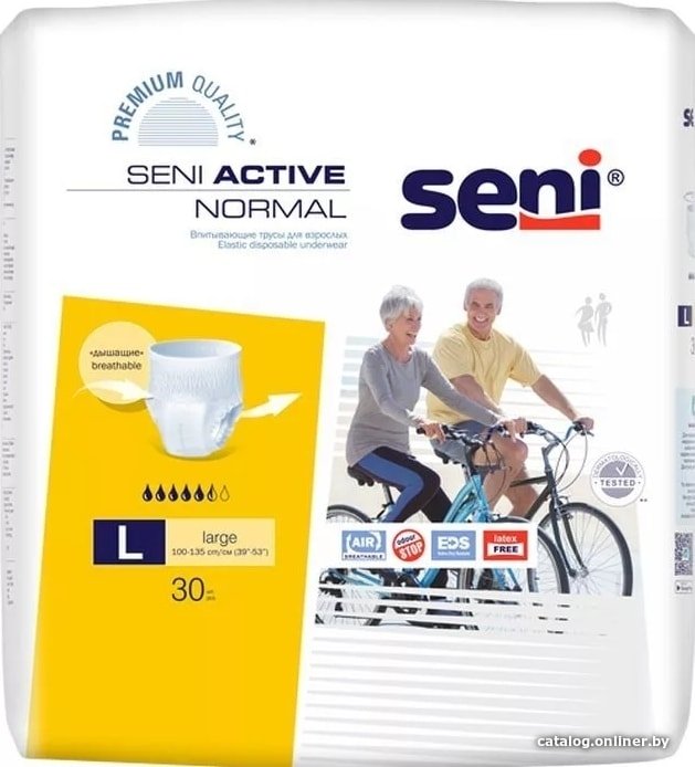 Трусы-подгузники для взрослых Seni Active Normal L (30 шт)