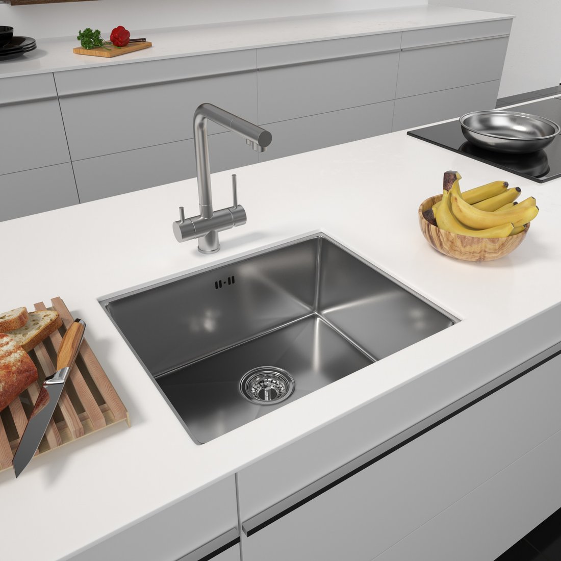 Кухонная мойка ARFEKA ECO AR 550*450 SATIN