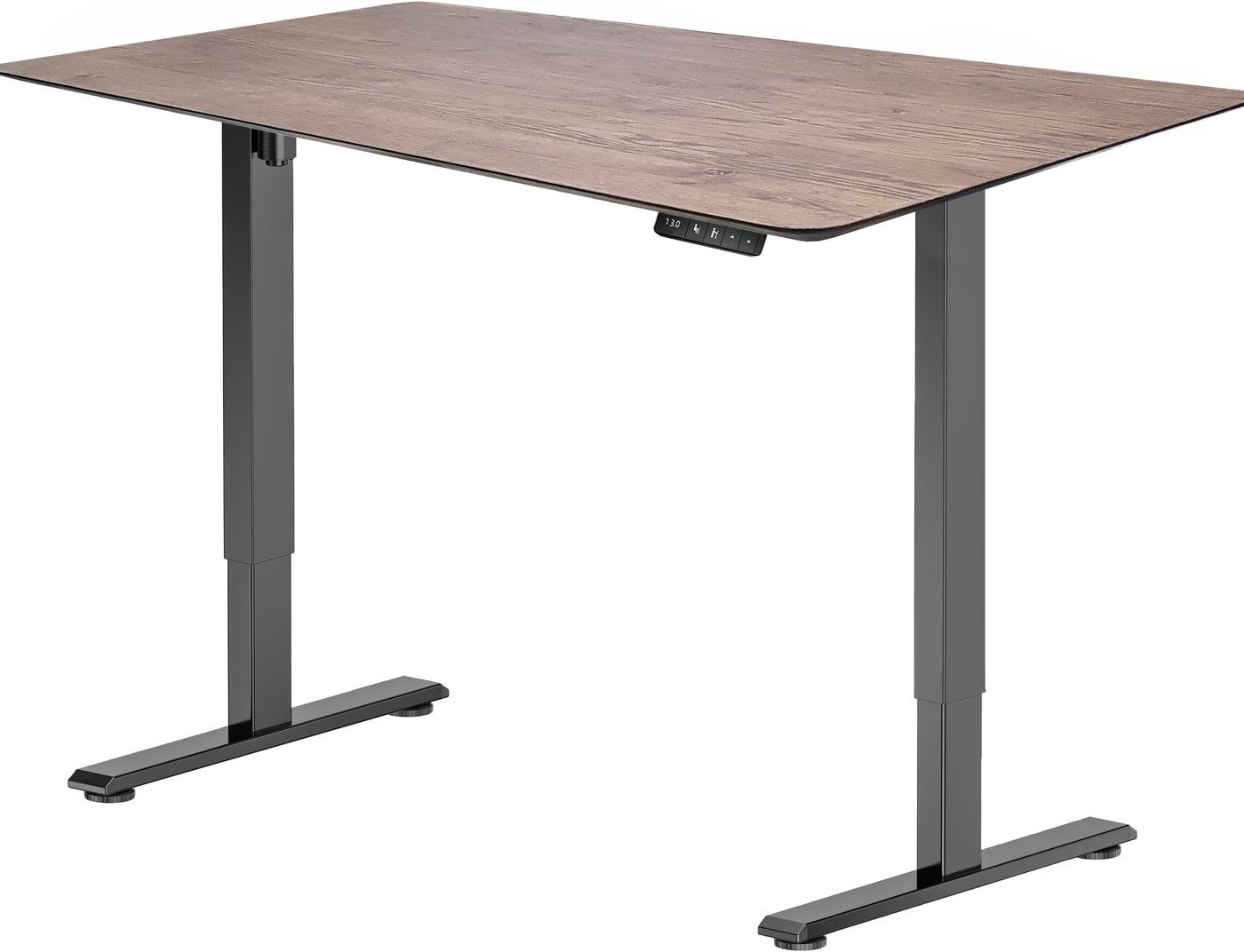 

Стол для работы стоя ErgoSmart Wooden Electric Desk Prime 1300х750х27 мм (скошенный край, дуб мореный/черный)