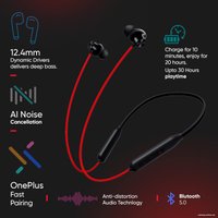 Наушники OnePlus Bullets Wireless Z2 (красный/черный)