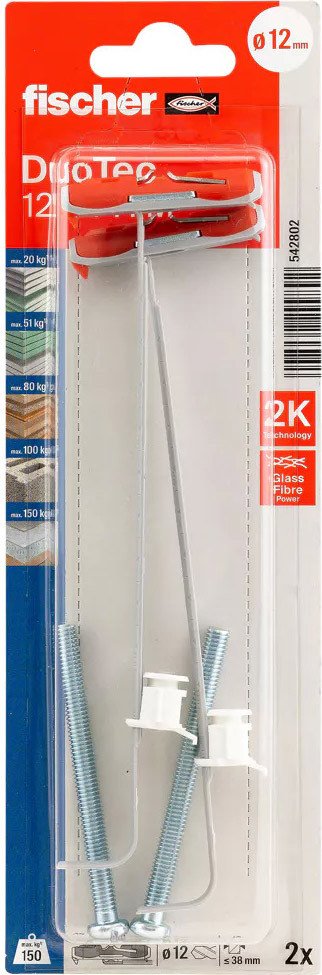 

Дюбель-гвоздь Fischer DuoTec 12 S PH 542802 (2 шт)