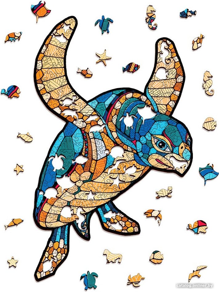 Сборная модель Eco-Wood-Art «ЧЕРЕПАХА» L