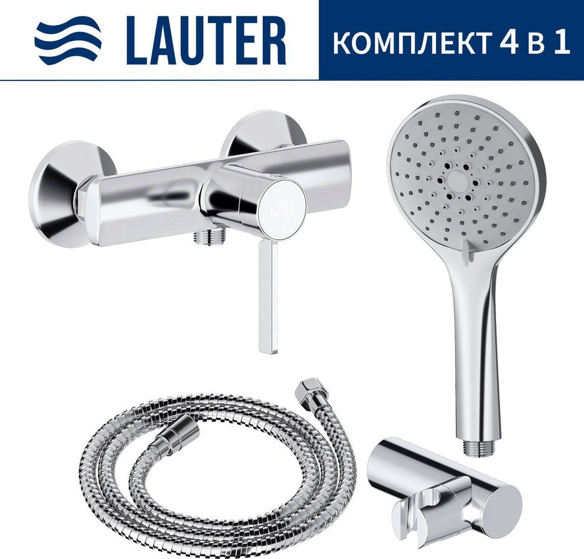 Смеситель Lauter Art 21CK9680C с лейкой Relexa Daisy 21S10167