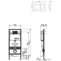 Инсталляция для унитаза Tece 9.400.407 (без кнопки смыва)