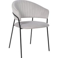 Стул с подлокотниками Алвест AV 433 (светло-серый бархат H-09/черный)