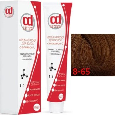

Крем-краска для волос Constant Delight Crema Colorante с витамином С 8/65 светло-русый шоколадно-золот.