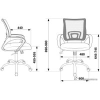 Офисное кресло Бюрократ CH-695N/SL/OR/BLACK (черный/оранжевый)