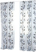 Комплект штор Delfa СШД-050 Flowers/21 (160x270, серые цветы)