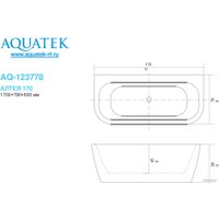 Ванна Aquatek Алтея 170x78 AQ-123778 (с ножками)