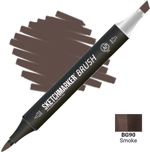 

Маркер художественный Sketchmarker Brush Двусторонний BG90 SMB-BG90 (дым)