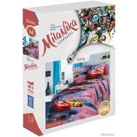 1.5-спальный комплект постельного белья Миланика Дрифт 1.5сп подростковый с наволочкой 70x70 (бязь)