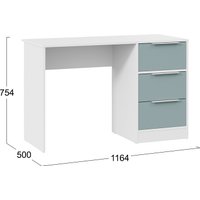 Стол Трия Марли тип 1 (белый/серо-голубой)