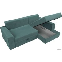 Угловой диван Mebelico Майами 15 114912 (правый, велюр, бирюзовый)