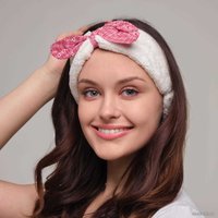  Arya Bobbi повязка для волос 8x25 (экрю с красным)