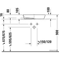 Умывальник Duravit Cape Cod 2347550000