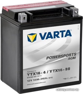Мотоциклетный аккумулятор Varta Powersport AGM YTX16-BS 514 902 022 (14 А·ч)