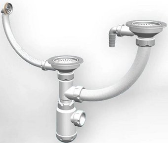 Сифон Санпласт Grand 3 1/2" с круглым переливом СН391-11-01P