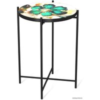 Журнальный столик Sheffilton SHT-CT8-3 (малахитово зеленый/черный муар)