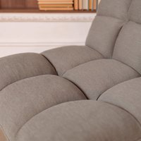 Интерьерное кресло AksHome Grande (серая ткань Linen Fabric-11/черный)