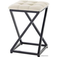 Табурет AMC Comfort 8К1.3 (кожзам, бежевый/черный)