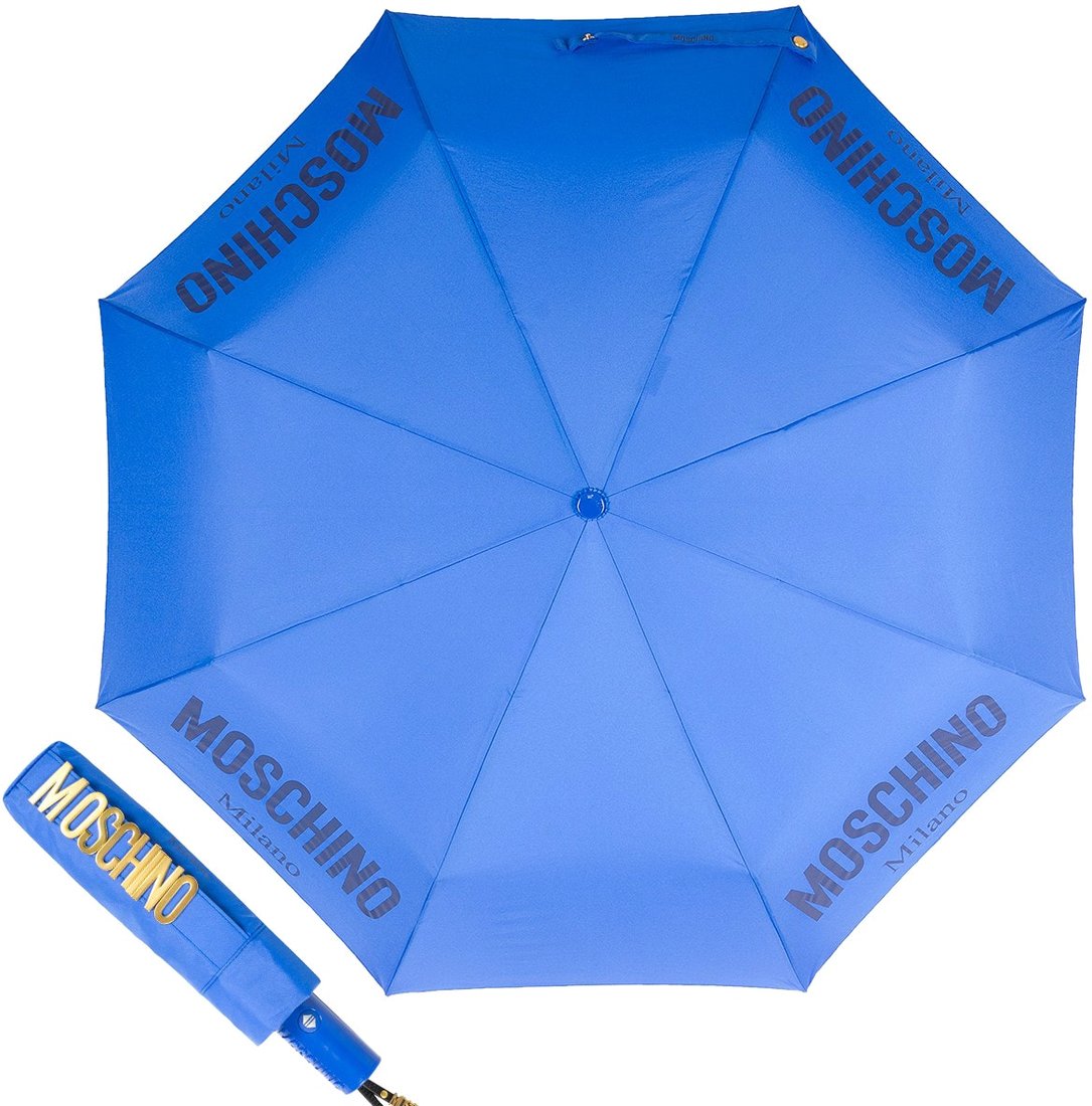 

Складной зонт Moschino 8021-OCP New Metal Logo Lightblue
