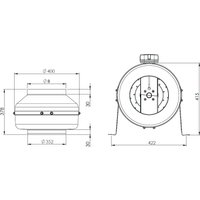 Радиальный вентилятор Bahcivan BDTX 355 В