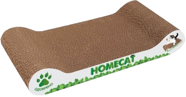 

Когтеточка Homepet Мятная волна (48x25x8см, гофрокартон)