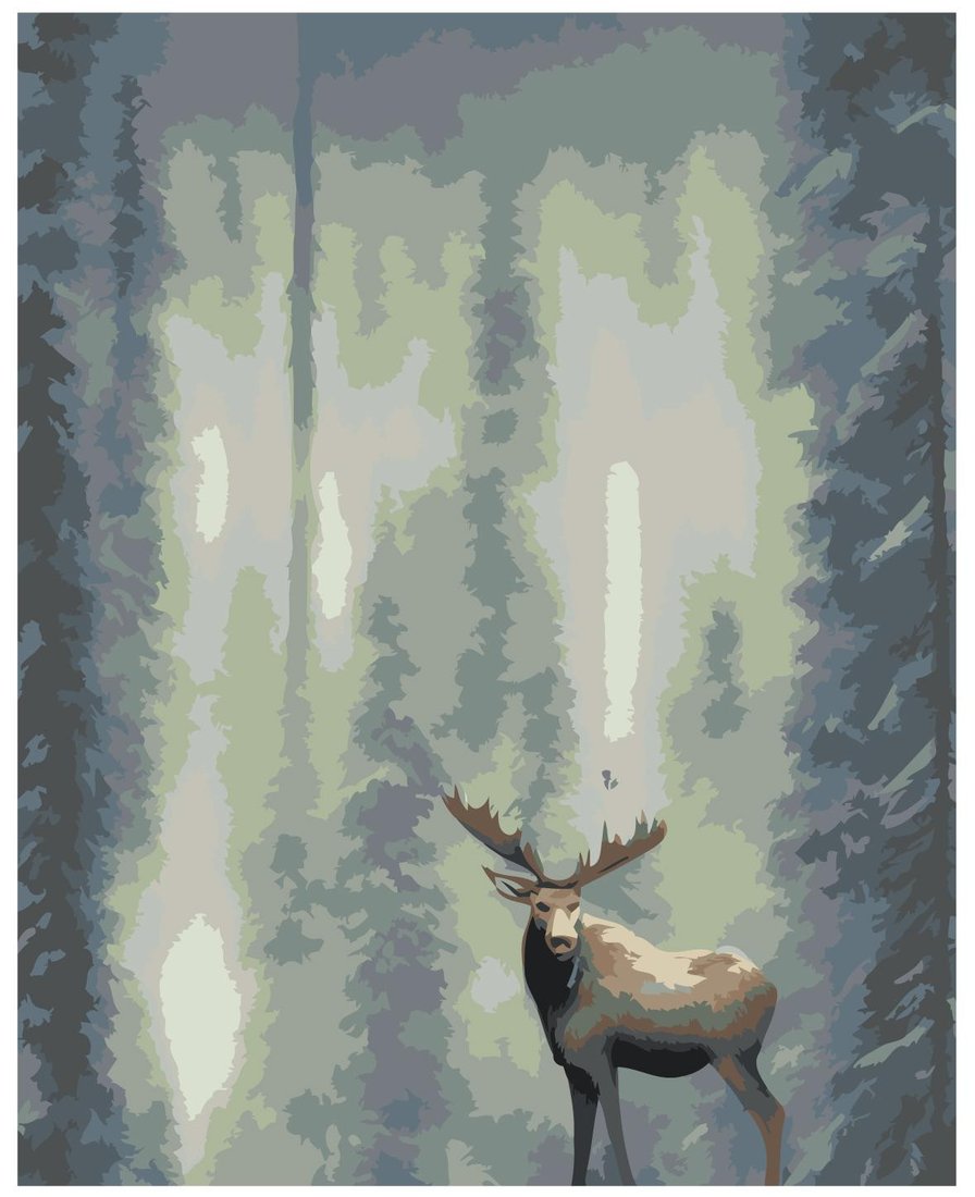 

Картина по номерам SLAVINA Олень в лесу LI-366