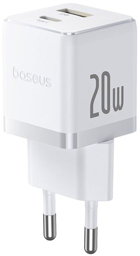 

Сетевое зарядное Baseus Palm Fast Charger C+U 20W EU P10111608213-00 (белый)