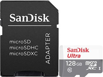 Карта памяти SanDisk Ultra microSDXC SDSQUNR-128G-GN6TA 128GB (с адаптером)