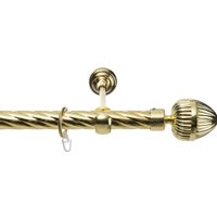 Карниз для штор Sundays Home Шайн Одеон 25мм однорядный (золото, 2.4м)